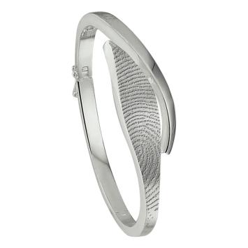 Sierlijke zilveren armband met vingerafdruk
