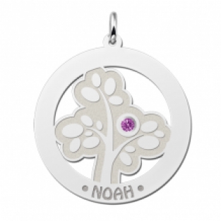Zilveren Stamboom met geboortesteen Names4ever