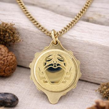 Talisman SOS hanger met Sterrenbeeld Kreeft verguld RVS