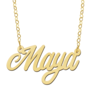 Vergulden naamketting Maya Names4ever