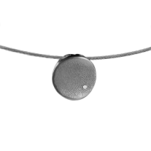 ronde organische vingerafdruk hanger