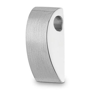 Zilveren ashanger gebogen rechthoek