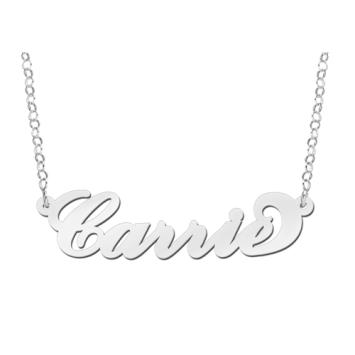 Carrie naamketting zilver