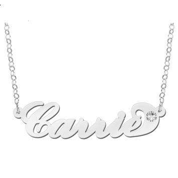 Zilveren naamketting Charlie