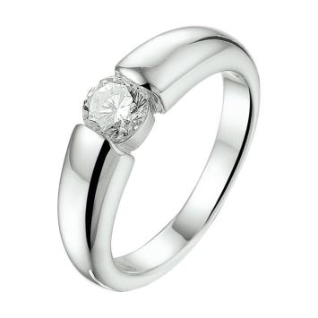 Zilveren ring met zirkonia