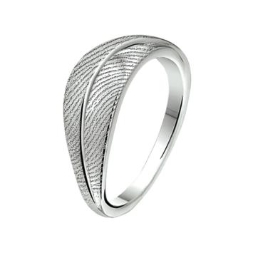 Zilveren vingerafdruk ring 6,5mm