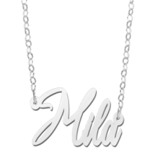 Zilveren naamketting Alina Names4ever