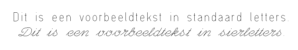 Standaard letters of sierletters graveren